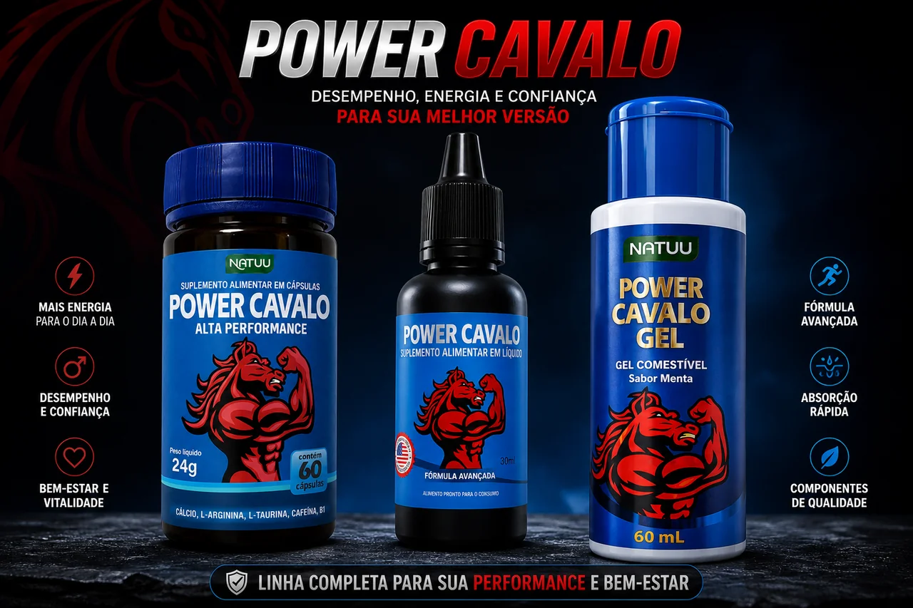 Linha completa Power Cavalo: Cápsulas, Gotas e Gel